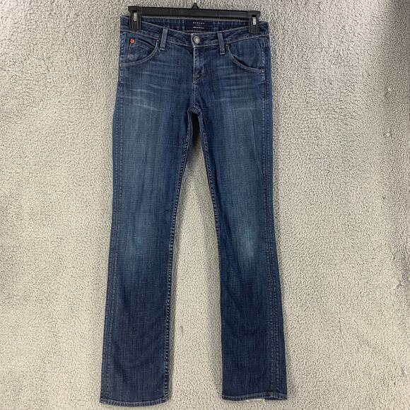 Hudson Womens Jeans Flap Pocket Slim Straight Pants Denim Sz 28 Low Rise - Picture 9 of 16